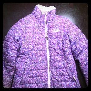 Girls North Face Mossbud Swirl Reversible Jacket